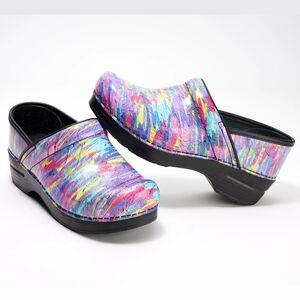 Dansko Professional Leather Clogs in Fashion Colors